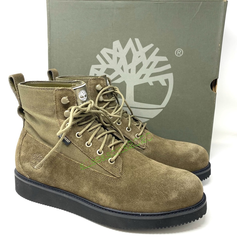 Timberland 6”Prm Vibram WP Mid Men Boot Green Sued - Picture 4 of 12